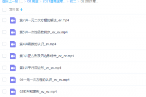 课堂2021王泽龙初二数学课程