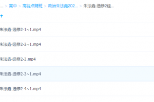 点睛班-政治朱法垚2021高考知识点复习大全选修课程