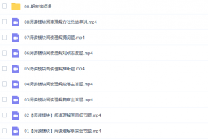 课堂张冰瑶高三英语2022年寒假班视频课程